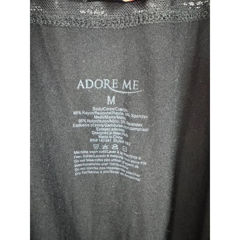 Coquette Adore Me Women Medium Chemise Black Lace Mesh Trim Babydoll Nightie - Picture 3 of 9